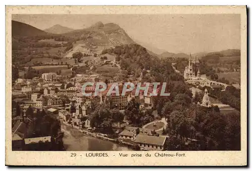 Cartes postales Lourdes Vue Prise du Chateau Fort