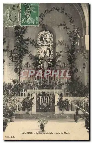 Cartes postales Lourdes Eglise paroissiale Mois de Marie