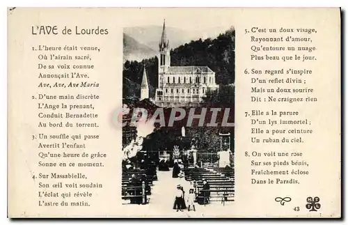 Cartes postales L'Ave de Lourdes