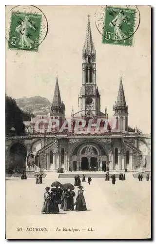 Cartes postales Lourdes La Basilique