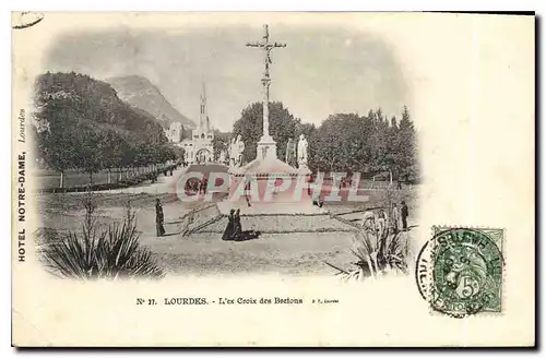 Ansichtskarte AK Lourdes L'ex Croix des Bretons