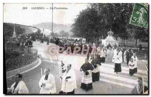 Cartes postales Lourdes La Procession