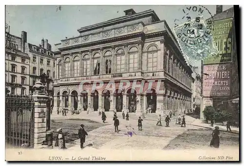 Cartes postales Lyon Le Grand Theatre Ricqles La Belle Jardiniere