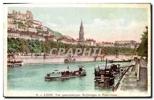 Cartes postales Lyon Vue Panoramique St Georges et Fourvieres