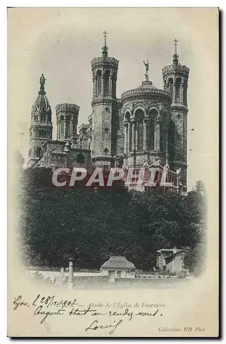 Cartes postales Lyon Abside de l'Eglise de Fourviere