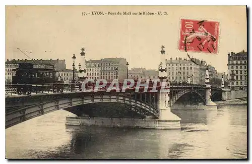 Ansichtskarte AK Lyon Pont du Midi sur le Rhone