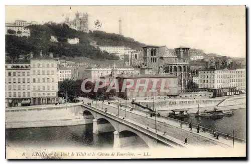 Ansichtskarte AK Lyon Le Pont de Tilsit et le Coteau de Fourviere