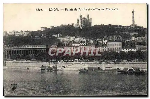 Ansichtskarte AK Lyon Palais de Justice et Colline de Fourviere