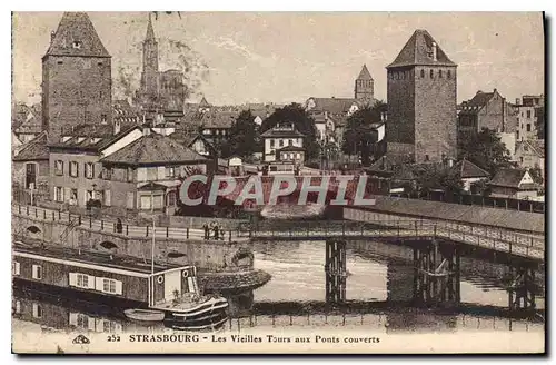 Ansichtskarte AK Strasbourg Les Vieilles Tours aux Ponts couverts