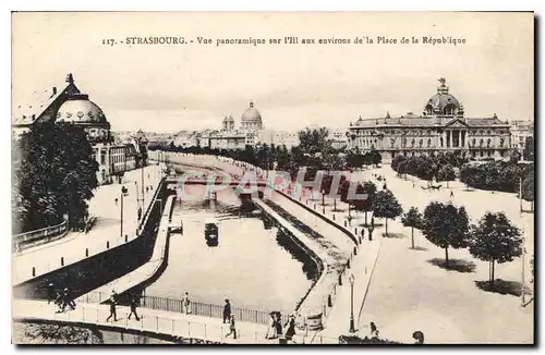 Cartes postales Strasbourg Vue panoramique sur l'Ile aux environs de la Place de la Republique