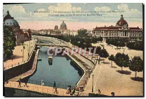 Ansichtskarte AK Strasbourg Vue panoramique