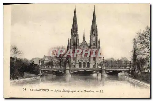 Ansichtskarte AK Strasbourg Eglise Evangelique de la Garnison