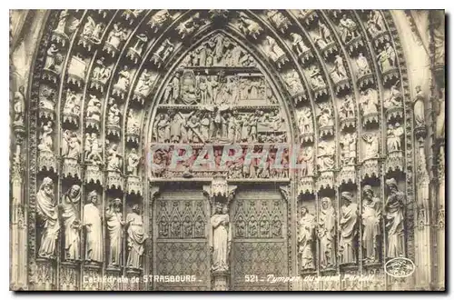 Cartes postales Cathedrale de Strasbourg Tympan du grand portail