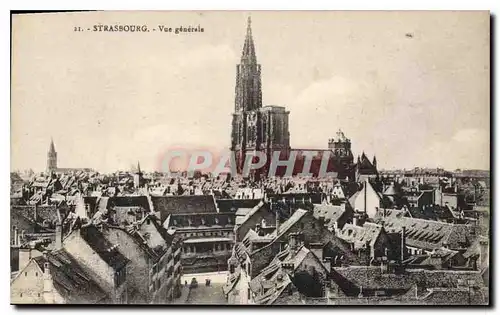 Cartes postales Strasbourg vue generale