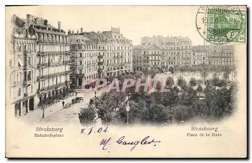 Cartes postales Strasbourg place de la gare