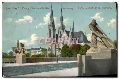 Cartes postales Strasbourg eglise Protest de la garnison