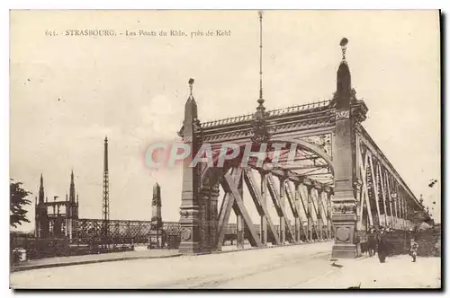 Cartes postales Strasbourg les ponts du Rhin pres de Kehl