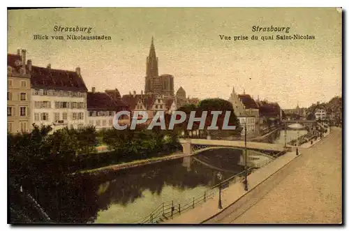 Ansichtskarte AK Strasbourg vue prise du Quai Saint Nicolas