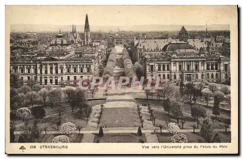 Cartes postales Strasbourg vue vers l'Universite prise du palais du Rhin