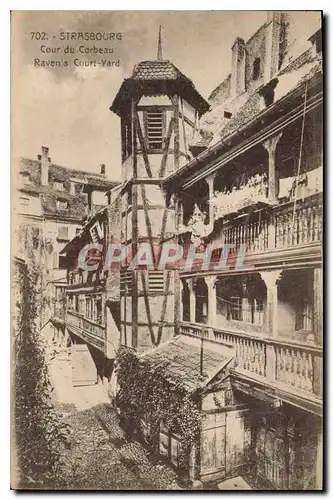 Cartes postales Strasbourg cour du Corbeau Raven's Court Yard