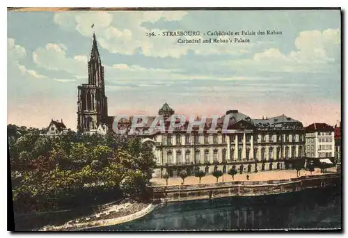 Ansichtskarte AK Strasbourg cathedrale et palais des Rohan