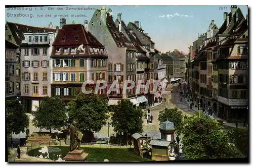 Ansichtskarte AK Strasbourg rue des grandes arcades