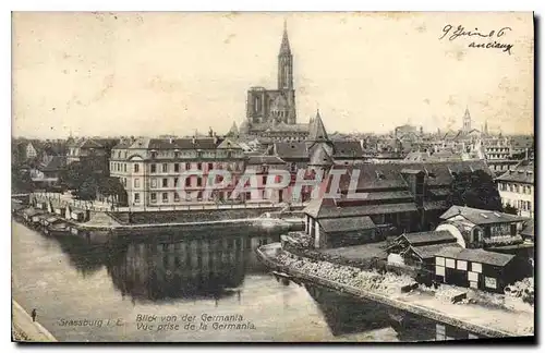 Cartes postales Strassburg vue prise de la Germania