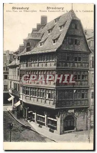 Ansichtskarte AK Strasbourg maison Kammerzell sur la place de la cathedrale