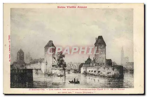 Cartes postales Notre Vieille Alsace Strasbourg une partie des anciennes fortipication cote S O de la Ville du c