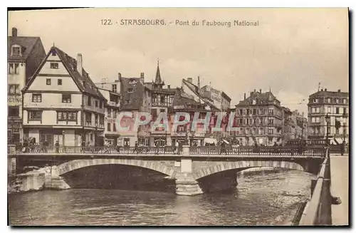 Ansichtskarte AK Strasbourg pont du Faubourg National