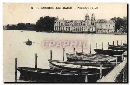 Cartes postales Enghien les Bains Perspective du lac