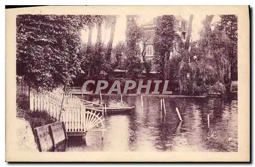 Cartes postales Enghien les Bains coin du lac au pont de la Muse