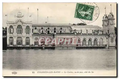 Cartes postales Enghien les Bains le Casino vu de face cote du lac