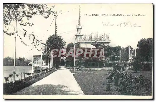 Cartes postales Enghien les Bains jardin du casino