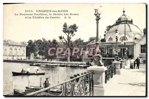 Ansichtskarte AK Enghien les Bains le Nouveau Pavillon le jardin des Roses et le Theatre du casino