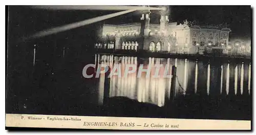 Cartes postales Enghien les Bains le casino la nuit