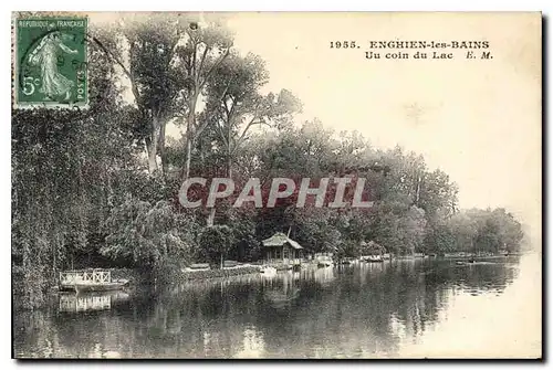 Cartes postales Enghien les Bains un coin du lac