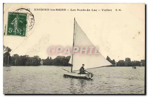 Cartes postales Enghien les Bains les Bords du lac Voiller