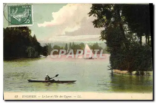 Ansichtskarte AK Enghien le Lac et l'Ile des Cygnes