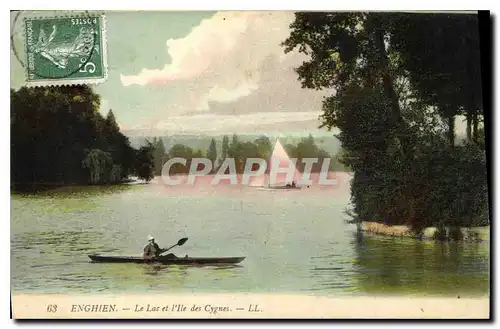 Cartes postales Enghien le Lac et l'Ile des Cygnes