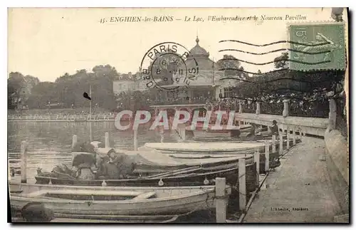 Ansichtskarte AK Enghien les Bains le lac l'embarradere et le Nouveau Pavillon