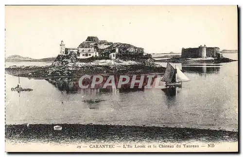 Cartes postales Carantec l'Ile et le chateau du Taureau