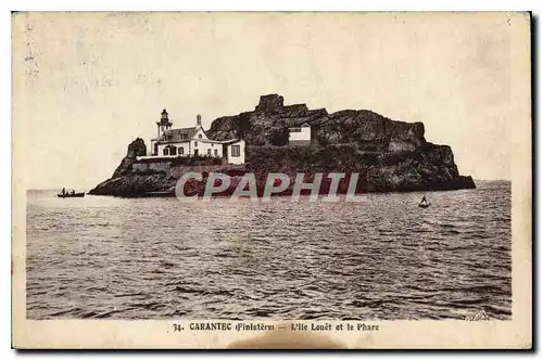 Cartes postales Carantec Finistere l'Ile Louet et le Phare