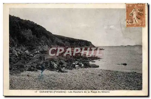 Cartes postales Carantec Finistere les Rochers de la plage du Kelenn