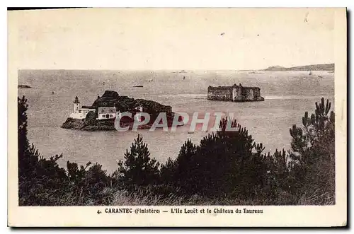 Ansichtskarte AK Carantec Finistere l'Ile Louet et le chateau du Taureau