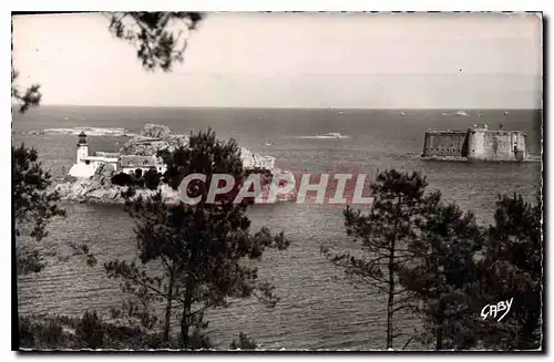 Ansichtskarte AK Carantec Finistere Chateau du Taureau et Ile Louet