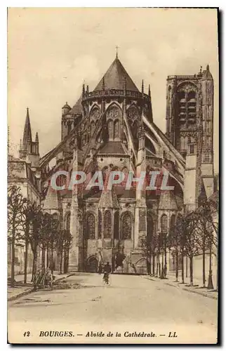 Ansichtskarte AK Bourges Abside de la cathedrale