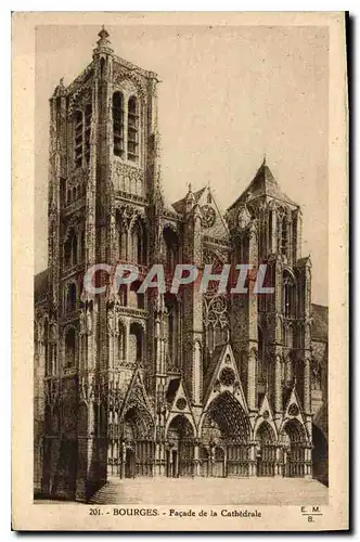 Ansichtskarte AK Bourges facade de la cathedrale