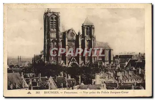 Cartes postales Bourges panorama vue prise du palais Jasques Coeur