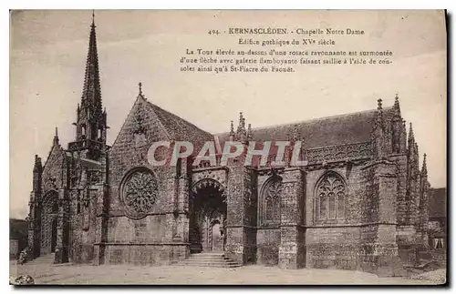 Ansichtskarte AK Kernascleden chapelle Notre Dame Edifice Gothique du XV siecle